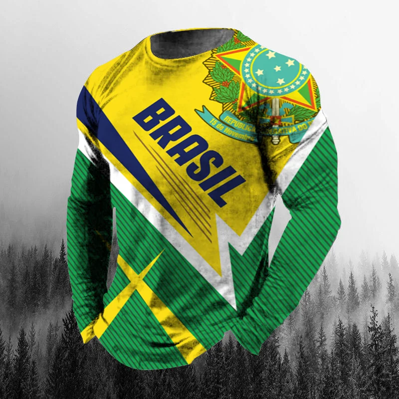 Vintage Fashion Enthusiasts - Vintage Brazilian Flag 3D Print Autumn