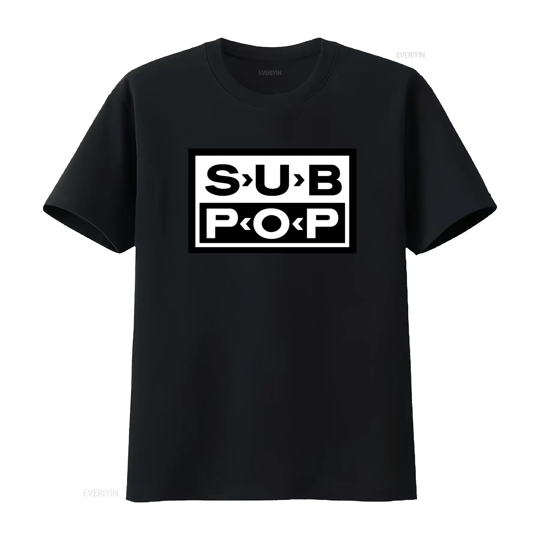 Sub Pop Logo T Shirt Black wit - огляд і ціна Vintage Fashion Jersey