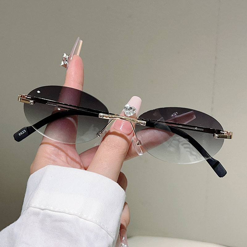 Rimless Oval Sunglasses Women  - огляд і ціна Vintage Outdoor Fashion