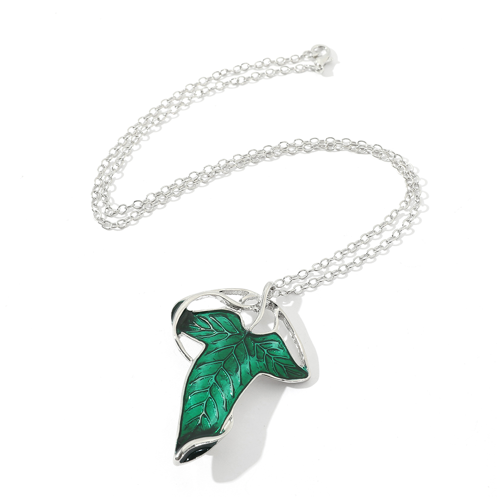 Vintage Green Leaf Pendant Nec - огляд і ціна Vintage Fashion Online