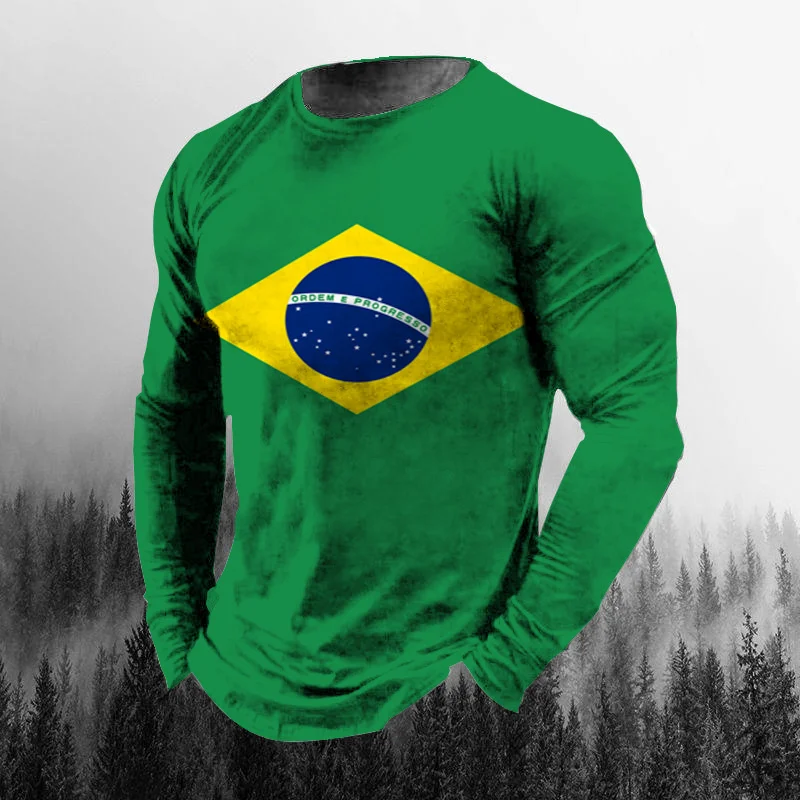 Vintage Brazilian Flag 3D Prin - огляд і ціна Vintage Fashion Enthusiasts